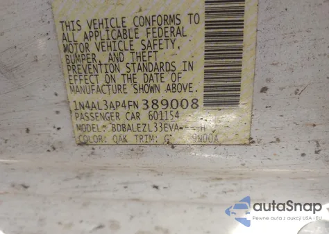 2015 Nissan Altima 2.5 S из США, поврежденный, VIN 1N4AL3AP4FN389008